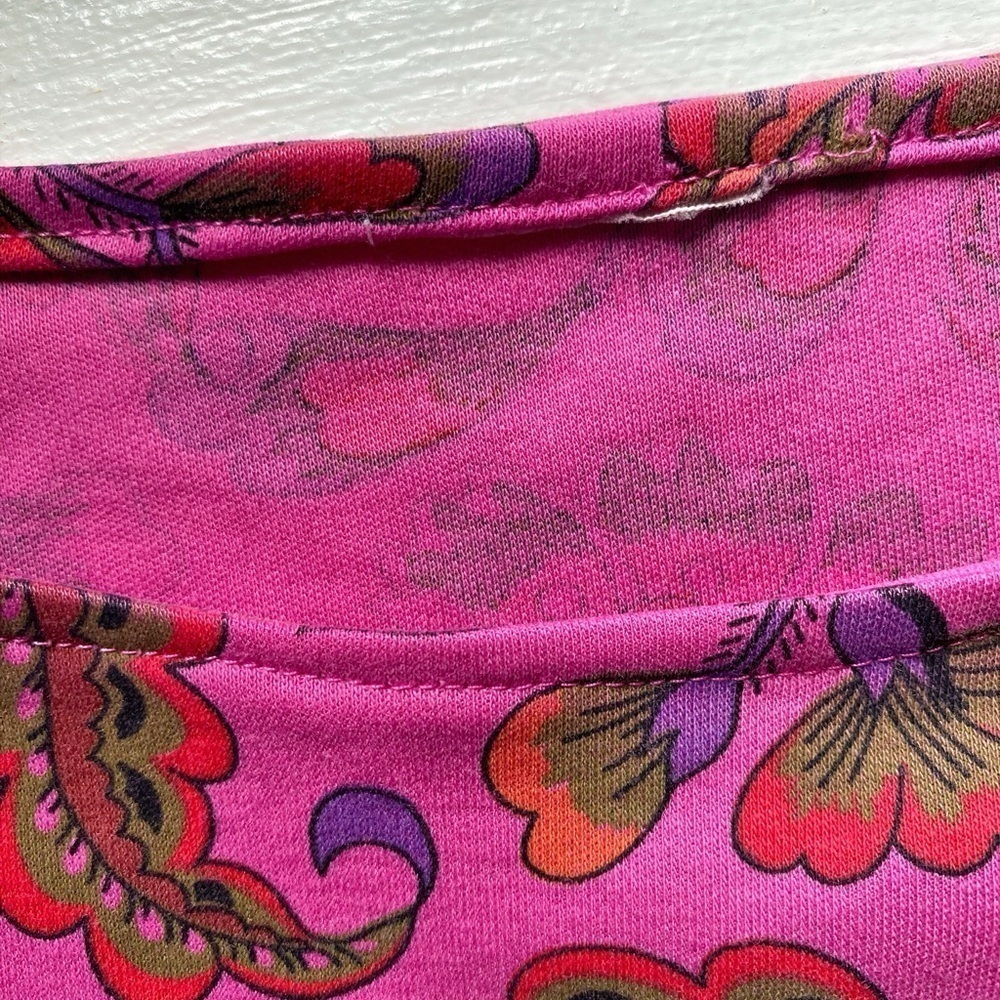 Unbranded Pink Paisley Short Sleeve Top - Picture 6 of 9